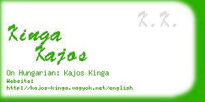 kinga kajos business card